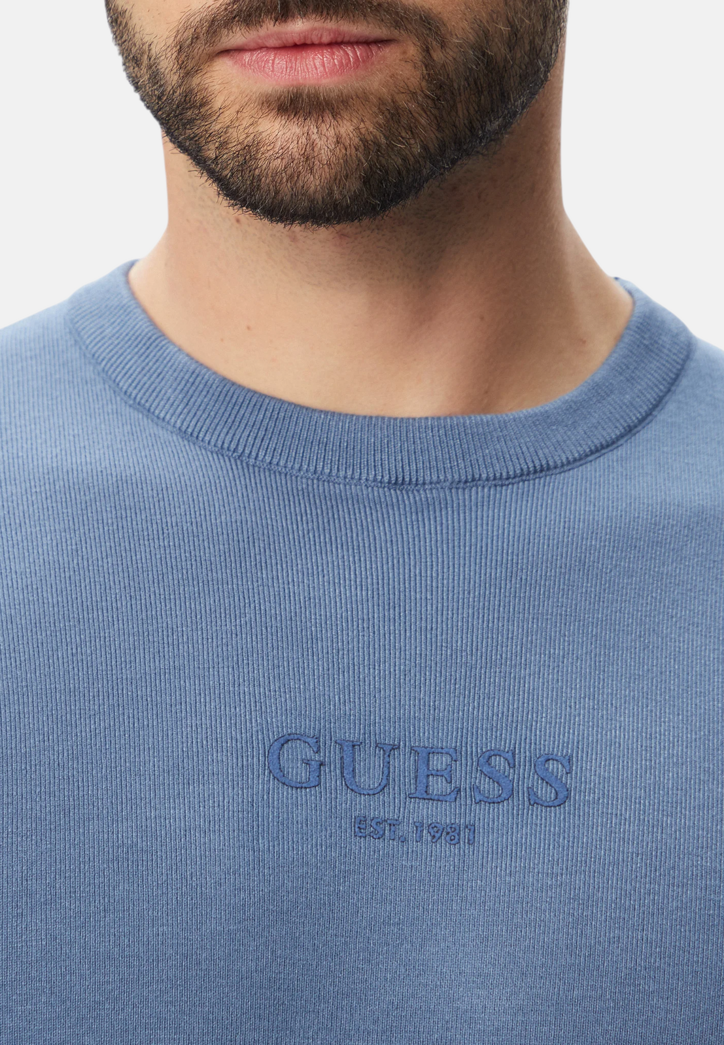 Maglione A Girocollo Uomo Guess Logo Stampato Mason M6YR12Z0917