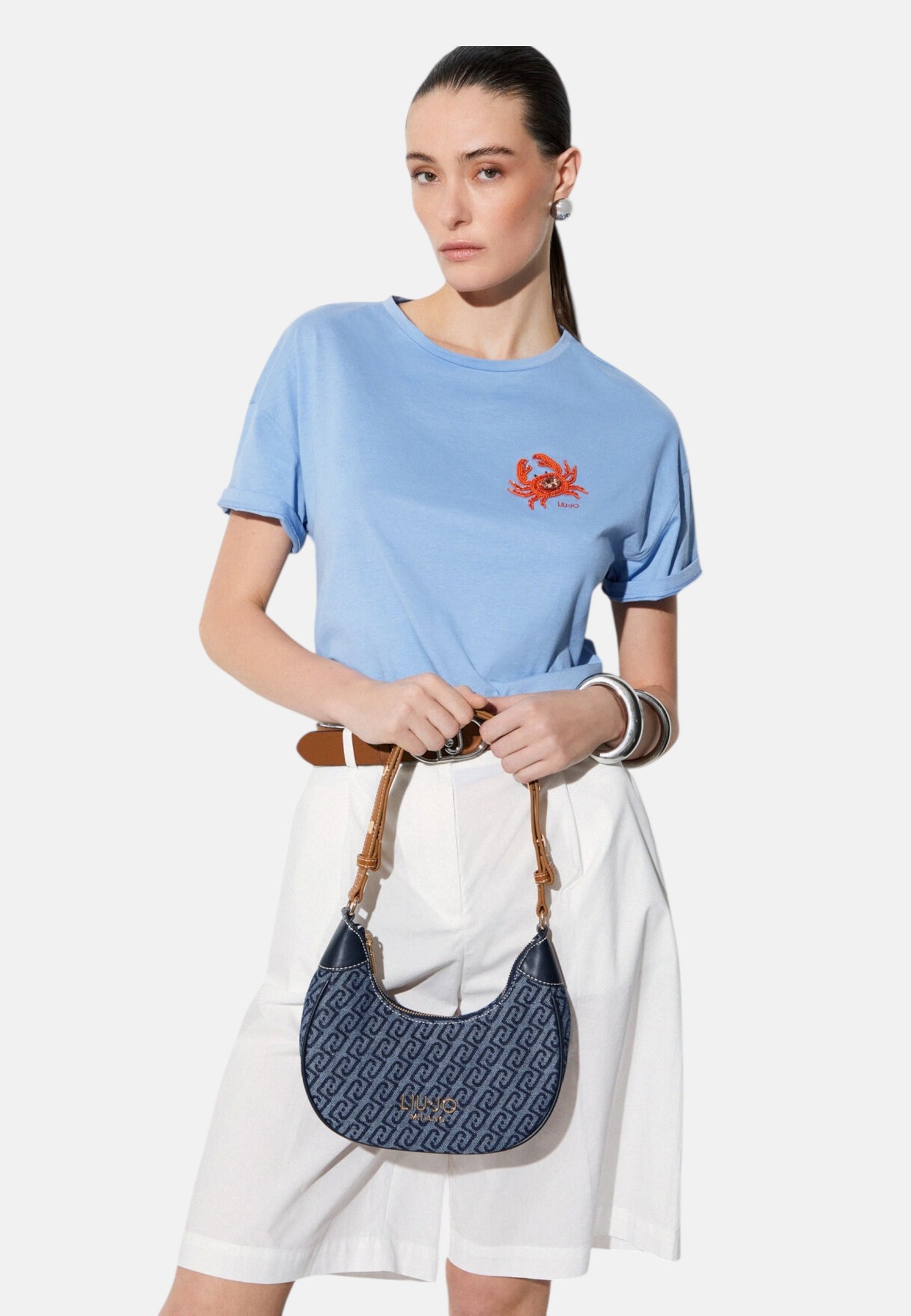 T-Shirt Manica Corta Donna Liu Jo Wave Crab Eco Line WA6414JS923