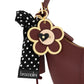Borsa A Spalla Donna Braccialini Hobo, Singolo, Chiusura con zip, Una tasca interna portacellulare, Charm removibile con margherita e fiocco a pois, Dimensioni: 32.5 x 7 x 29 Cm Beth B19227YY