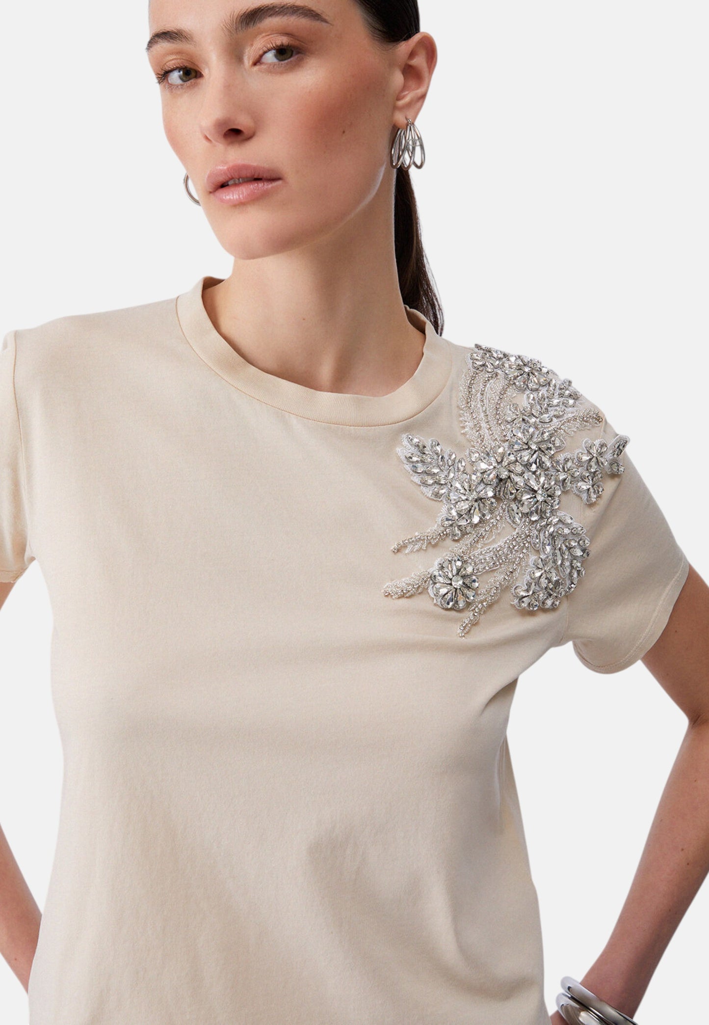 T-Shirt Manica Corta Donna Liu Jo Con Patch  CA6010J3868
