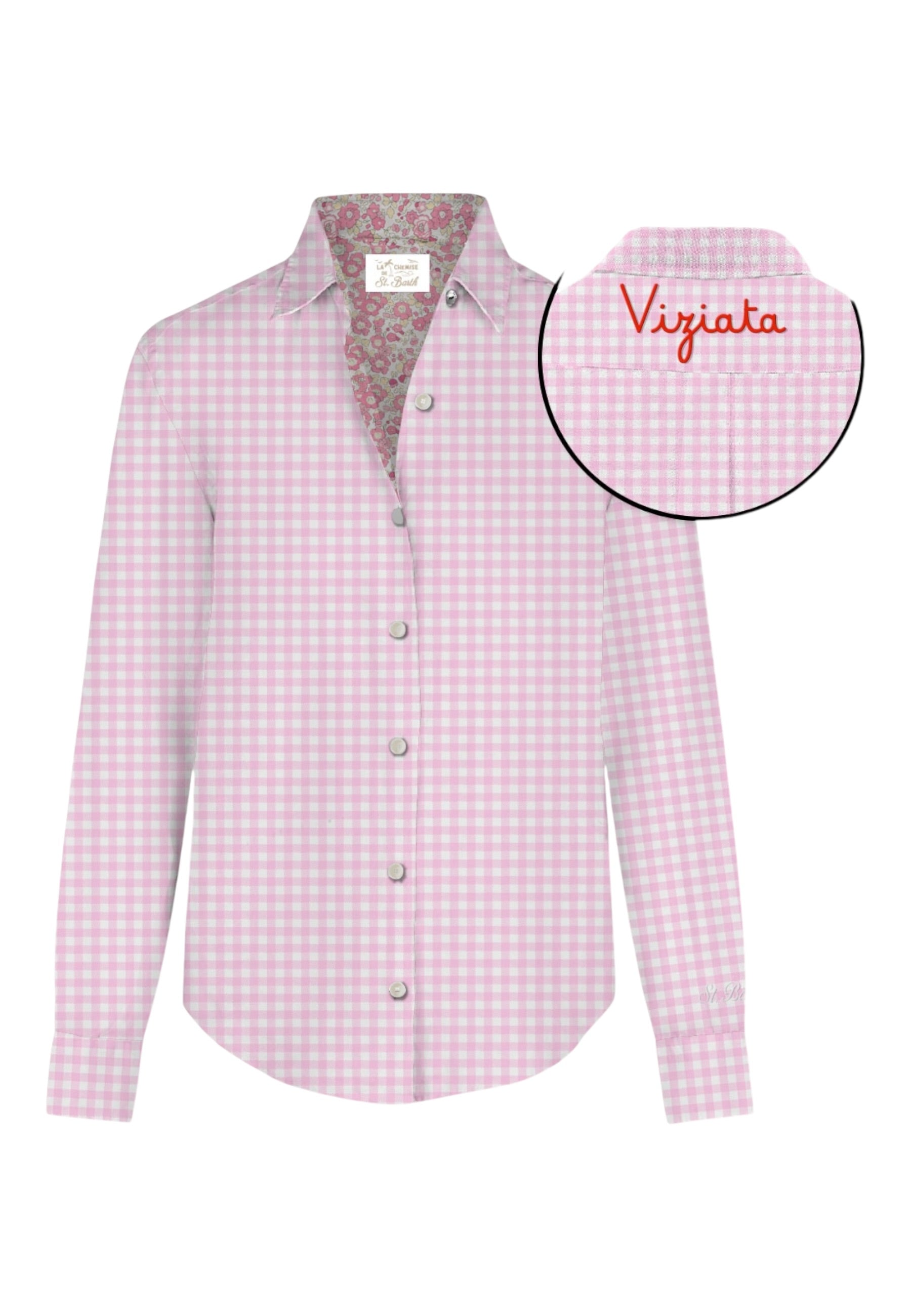 Camicia Manica lunga Donna Mc2 Saint Barth Vichy Viziata Meredith MDH001