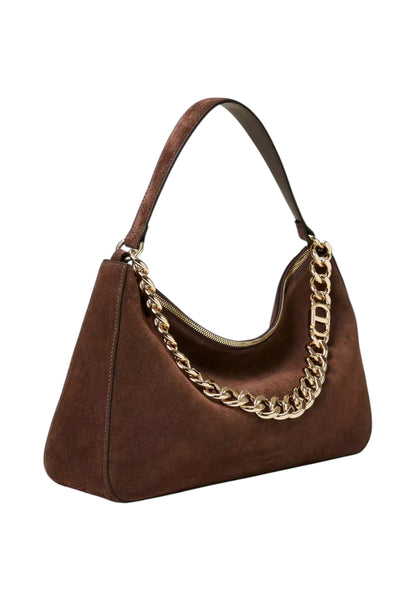 Borsa A Spalla Donna Twinset Grande In Camoscio Manico In Catena Logo  252TB7162