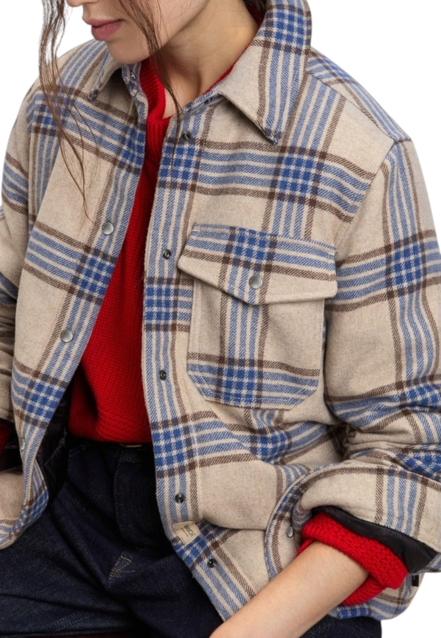 Giacca Invernale Donna Woolrich  Alaskan Wool Overshirt CFWWOS2028FRUT3046
