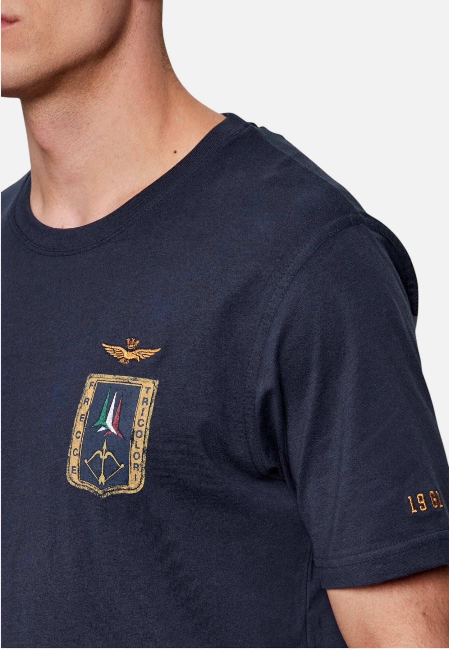 T-Shirt Manica Corta Uomo Aeronautica Militare Con Stemma Frecce Tricolori 261TS2534UJ00641