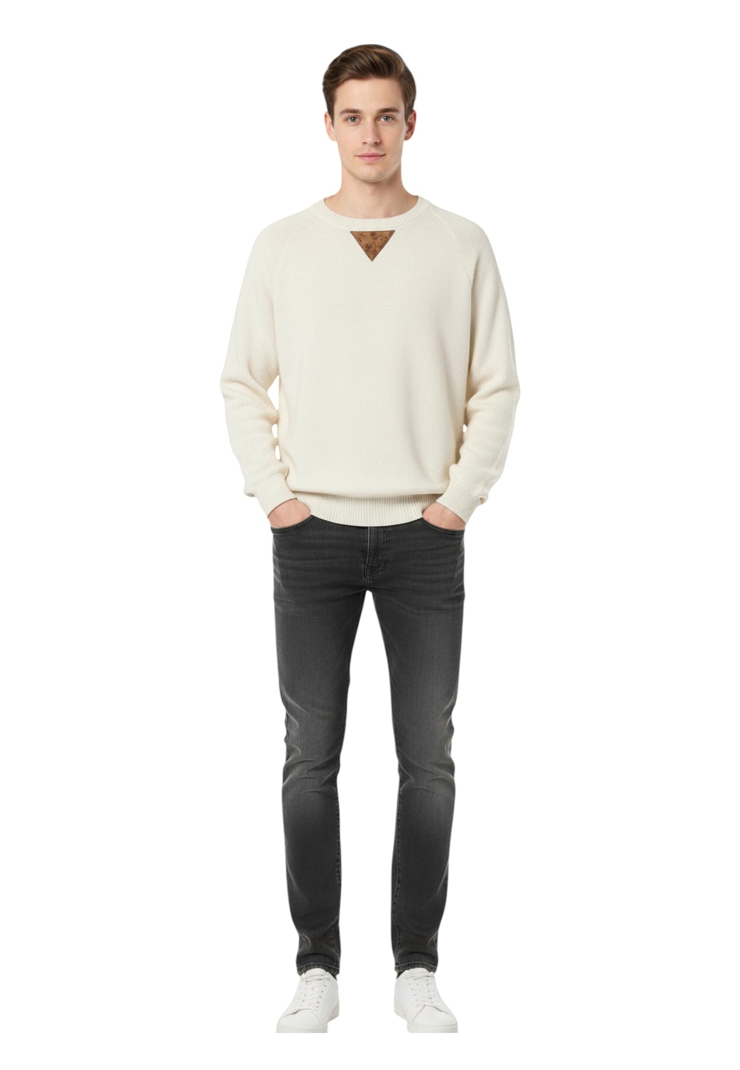 Maglione A Girocollo Uomo Alviero Martini Con Patch  25IU13501UI73