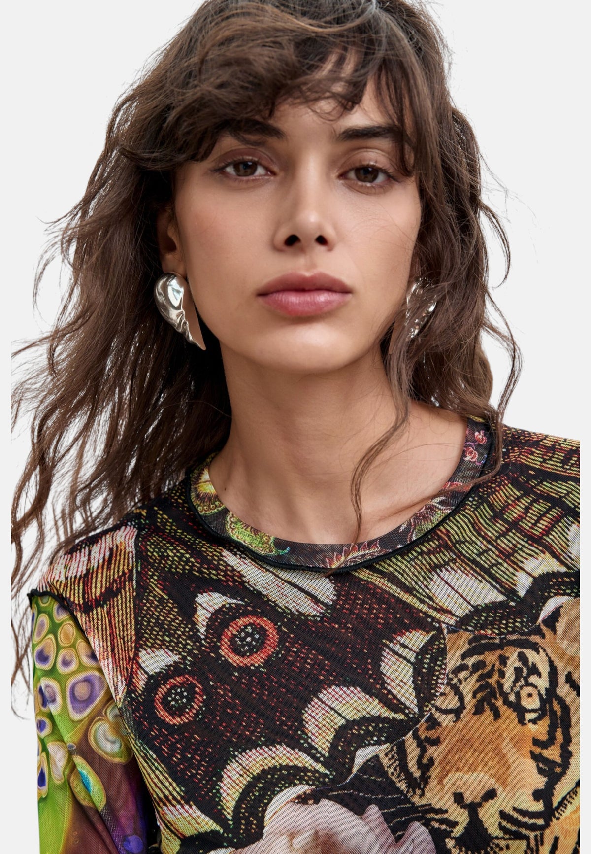 T-Shirt Manica Corta Donna Desigual  Ts Lion Lacroix 26WWTK06