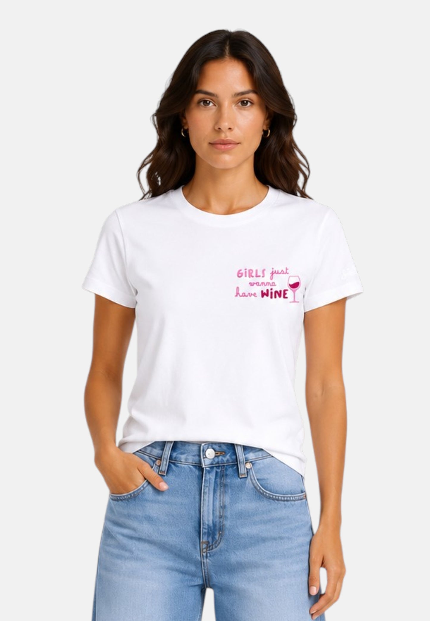 T-Shirt Manica Corta Donna Mc2 Saint Barth Girls Just Wine Emb Emilie EMI0001