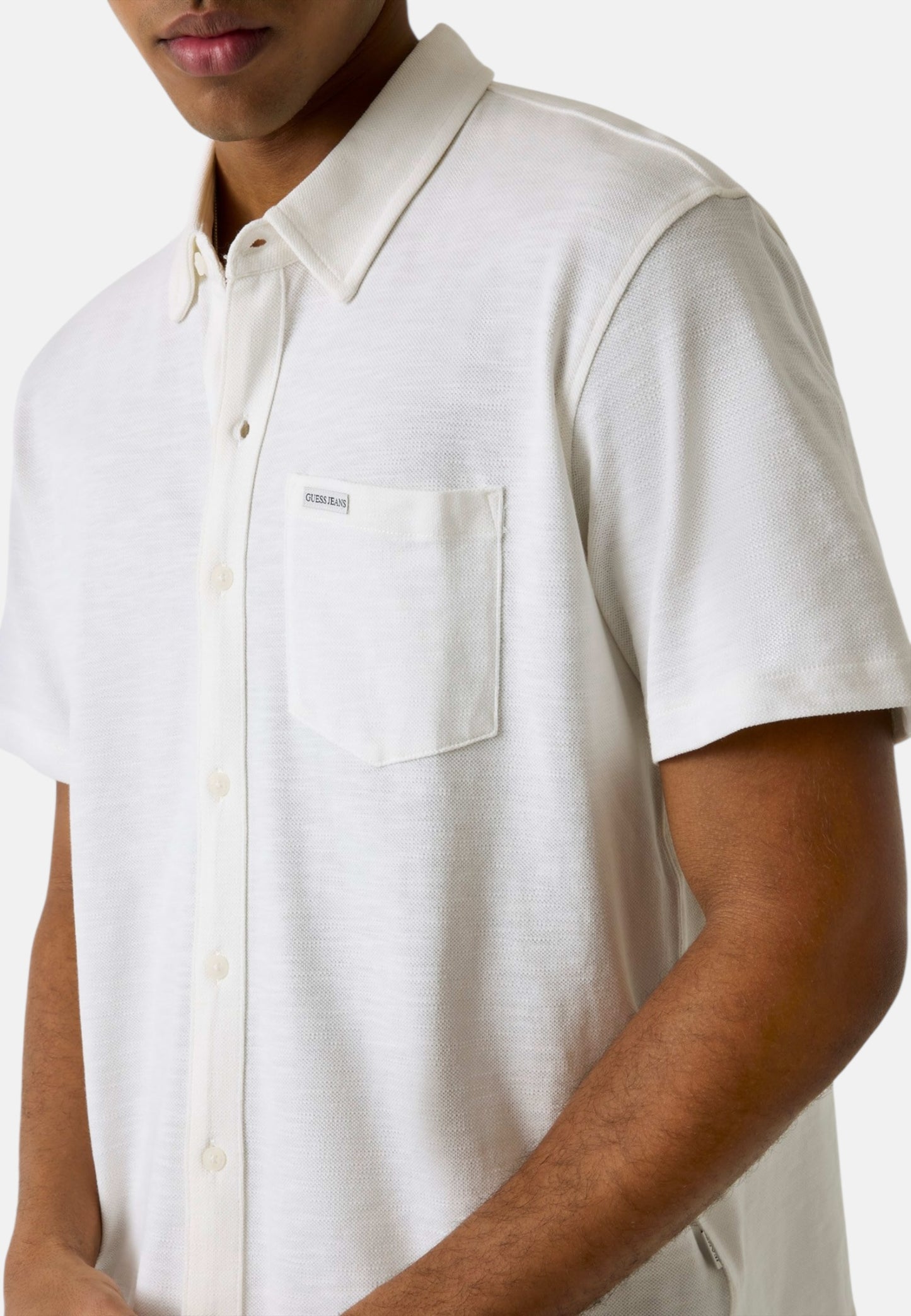 Camicia Manica Corta Uomo Guess  Gj Reg Slub Pique M6GP02KE731