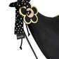 Borsa A Spalla Donna Braccialini Hobo, Singolo, Chiusura con zip, Una tasca interna portacellulare, Charm removibile con margherita e fiocco a pois, Dimensioni: 46 x 9 x 39 Cm Beth B19226YY