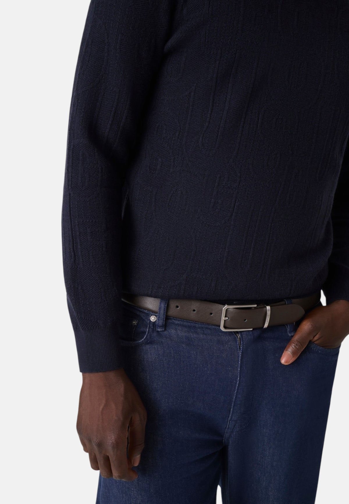 Maglione A Girocollo Uomo Guess Allover Logo Nestor M6BR23Z1373
