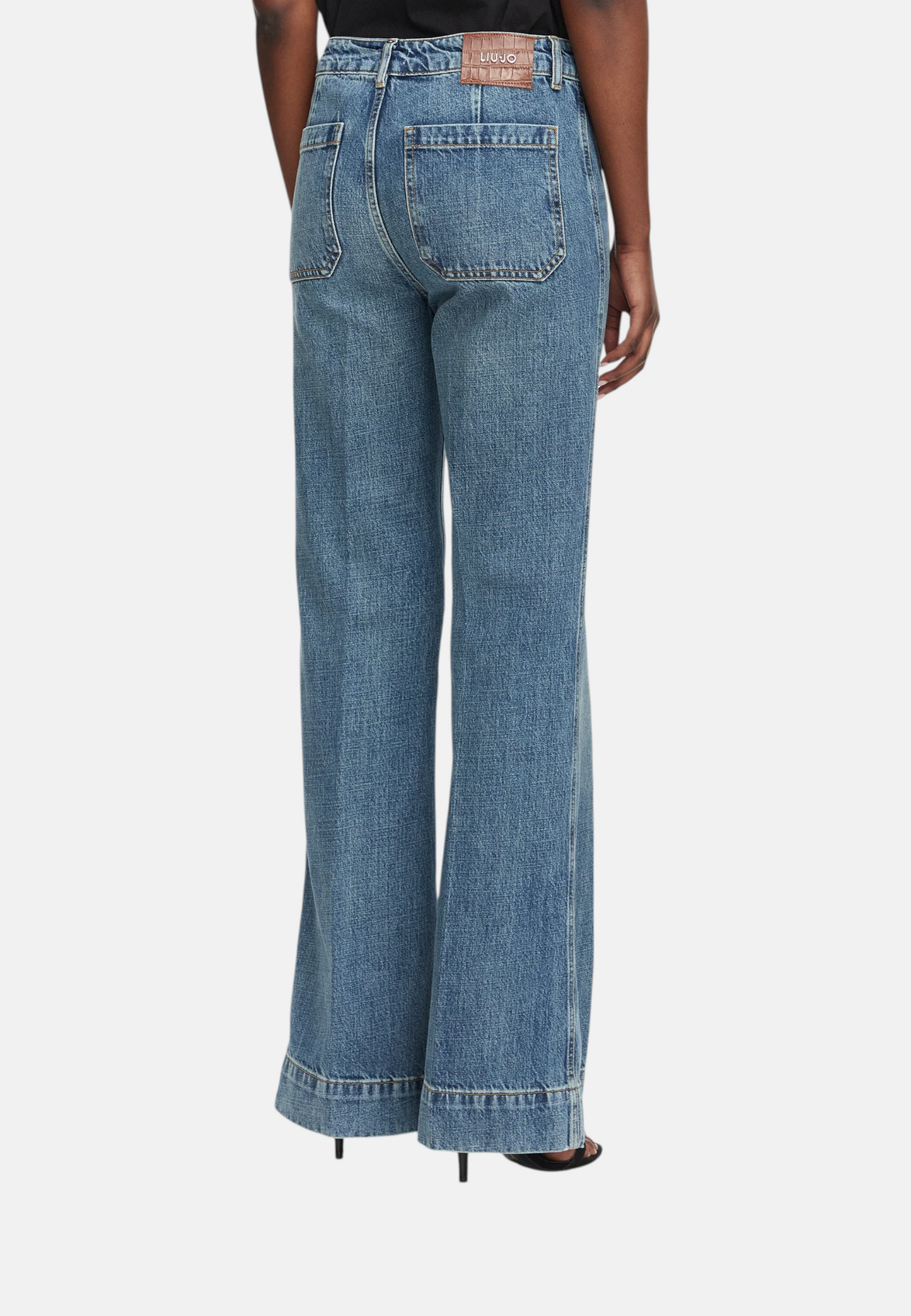 Jeans Flare Fit Donna Liu Jo A Vita Alta Patch Pocket Flare UF6196D4854