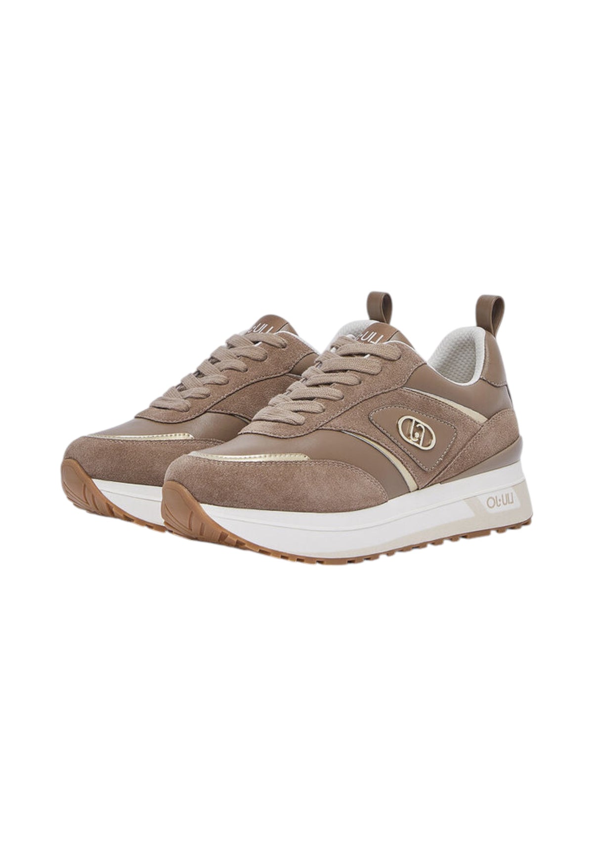 Sneakers Basse Donna Liu Jo In Pelle E Pelle Scamosciata Con Platform E Logo Laterale Liu Jo Maxi Wonder 97 BF6005PX310