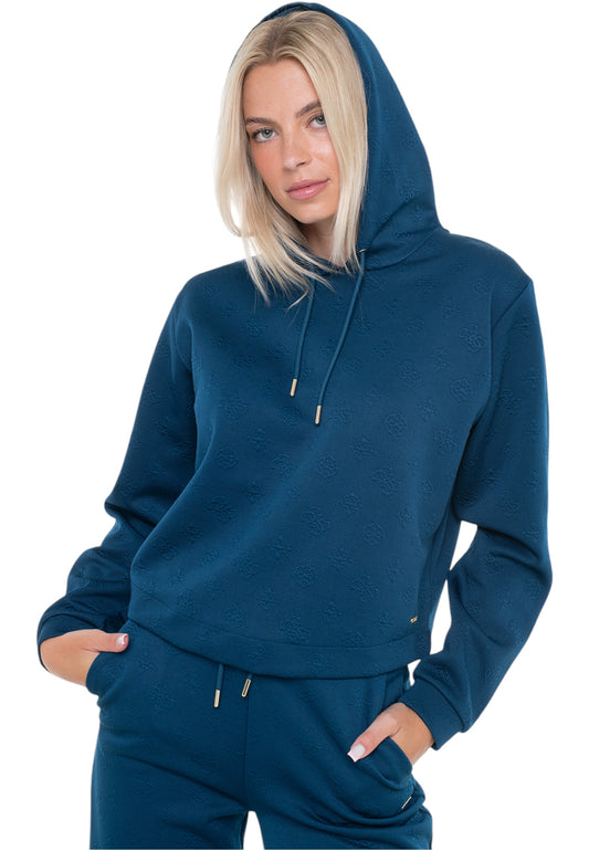Felpa Con Cappuccio Donna Guess  3D Peony V5YQ04KBSL2