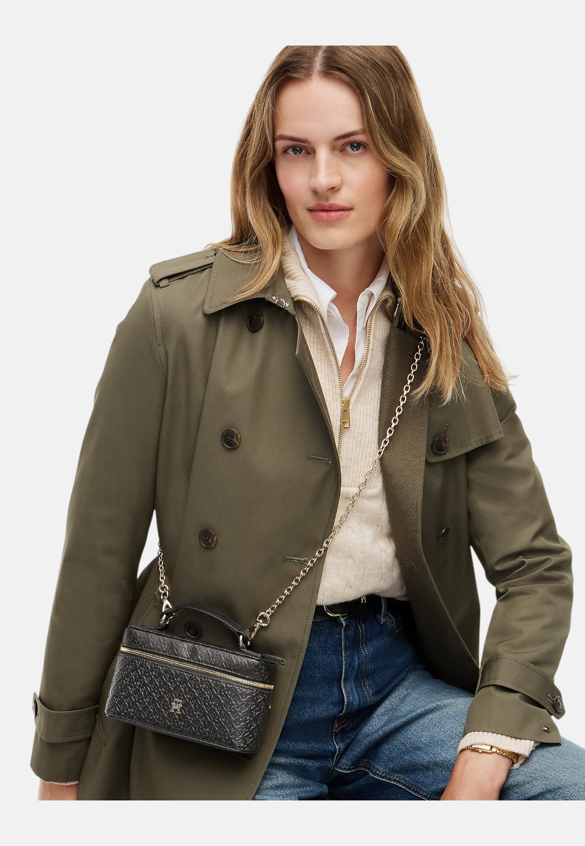 Pochette  Donna Tommy Hilfiger Chain Vanity Bag Mono Th Icon AW0AW19021