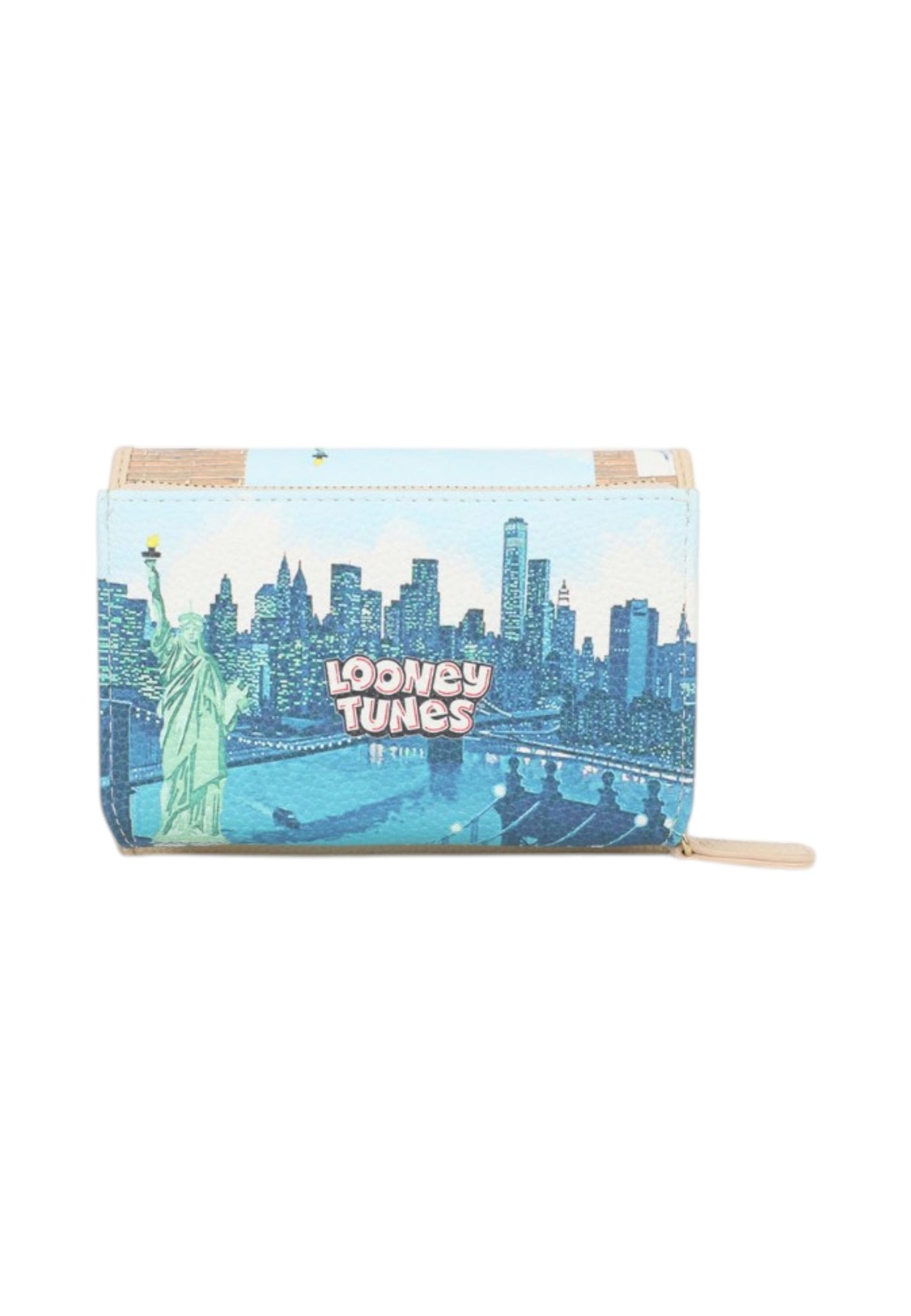 Portafoglio Con Patta Donna Braccialini Piccolo Con Stampa Duffy Duck New York Cartoline Lt LT260LT
