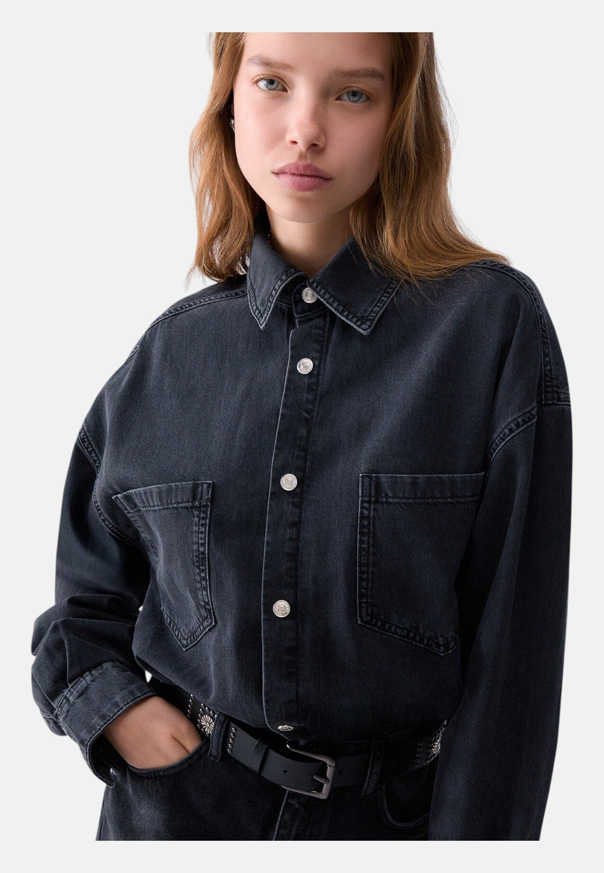 Vestito Corto Donna Liu Jo In Denim Black, Mix Belt  UF6185D0370