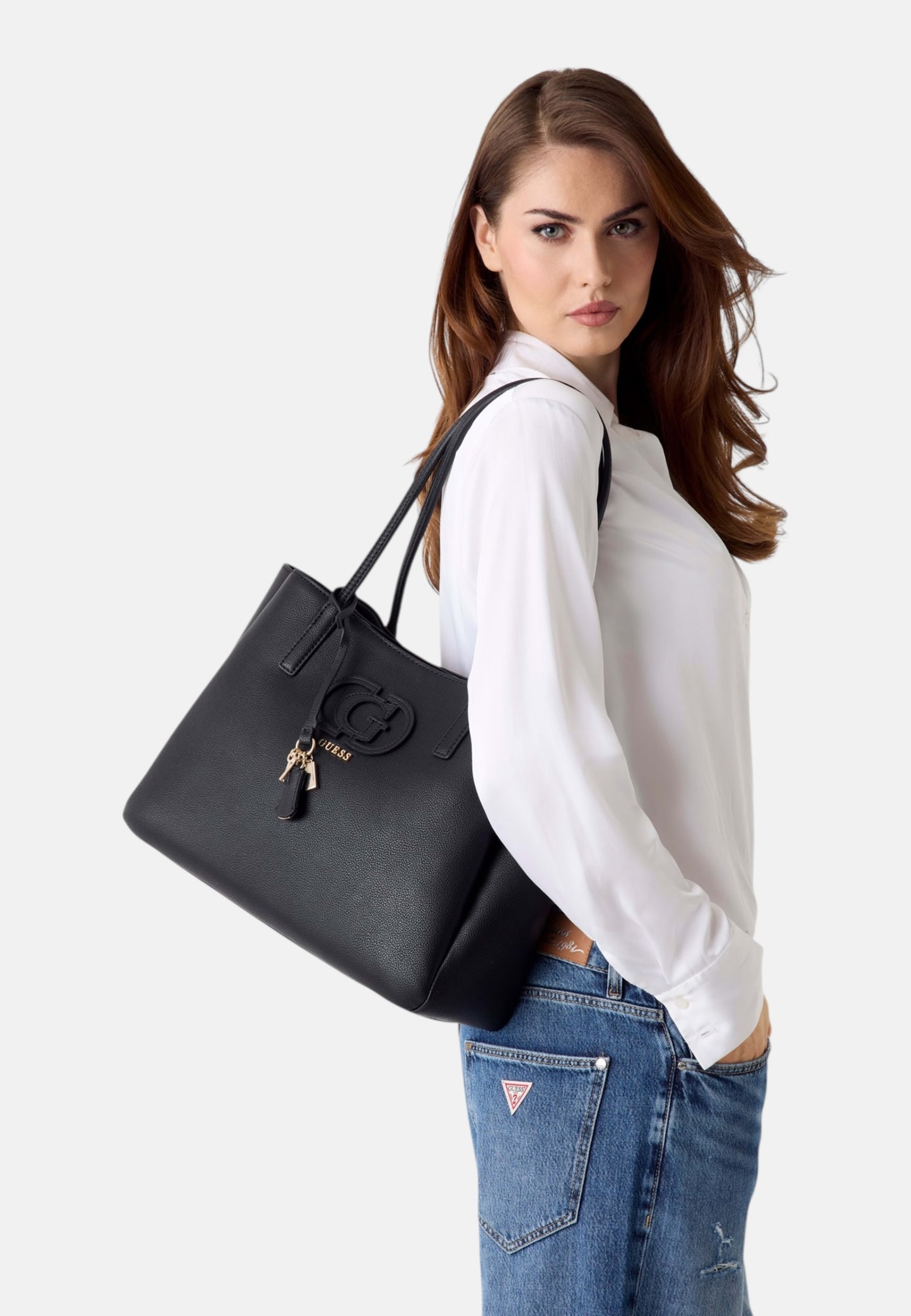 Borsa A Spalla Donna Guess Multi Comp Tote Isola HWBG9905230