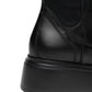 Stivaletti Chelsea Donna Nero Giardini Tomaia in pelle, chiusura laterale con zip, punta tonda, suola platform carrarmato, Made in Italy  I618110D