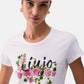 T-Shirt Manica Corta Donna Liu Jo Liujo Naive Rose Eco Line WA6493JS923