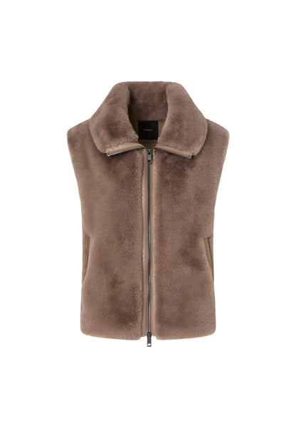 Pelliccia Sintetica Donna Pinko Smanicata Aspen Soft Deyn Gilet 105107A2WN