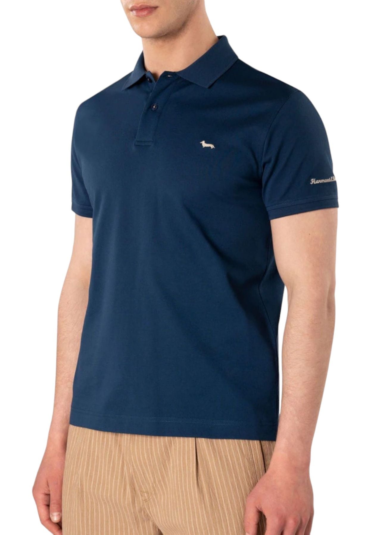 Polo Manica Corta Uomo Harmont & Blaine Con Lettering E Logo  LRL030021148