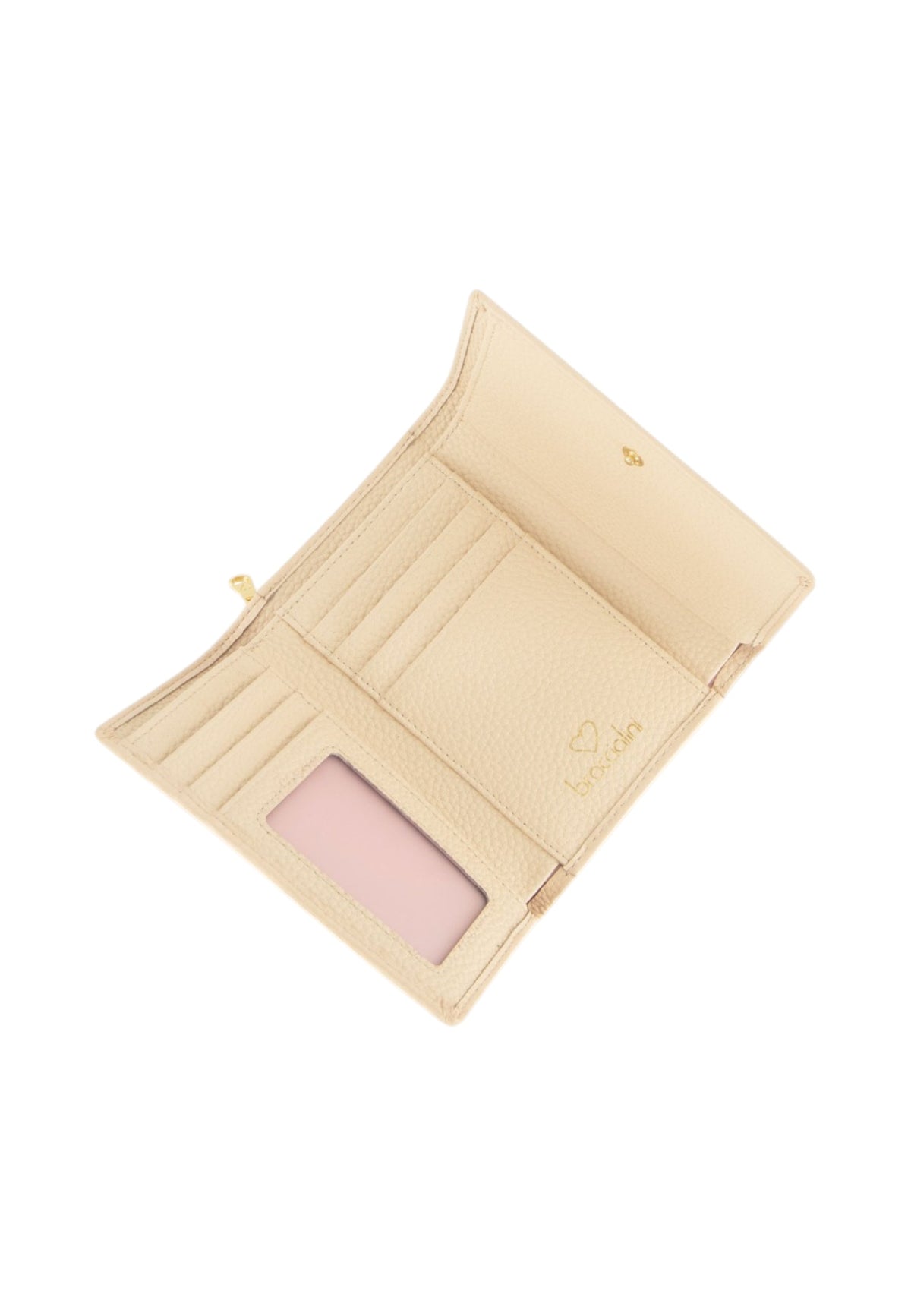 Portafoglio Con Patta Donna Braccialini Piccolo, Chiusura con clip, Logo Braccialini in metallo, Dimensioni: 14 x 3.5 x 10 Cm Basic B18703BA