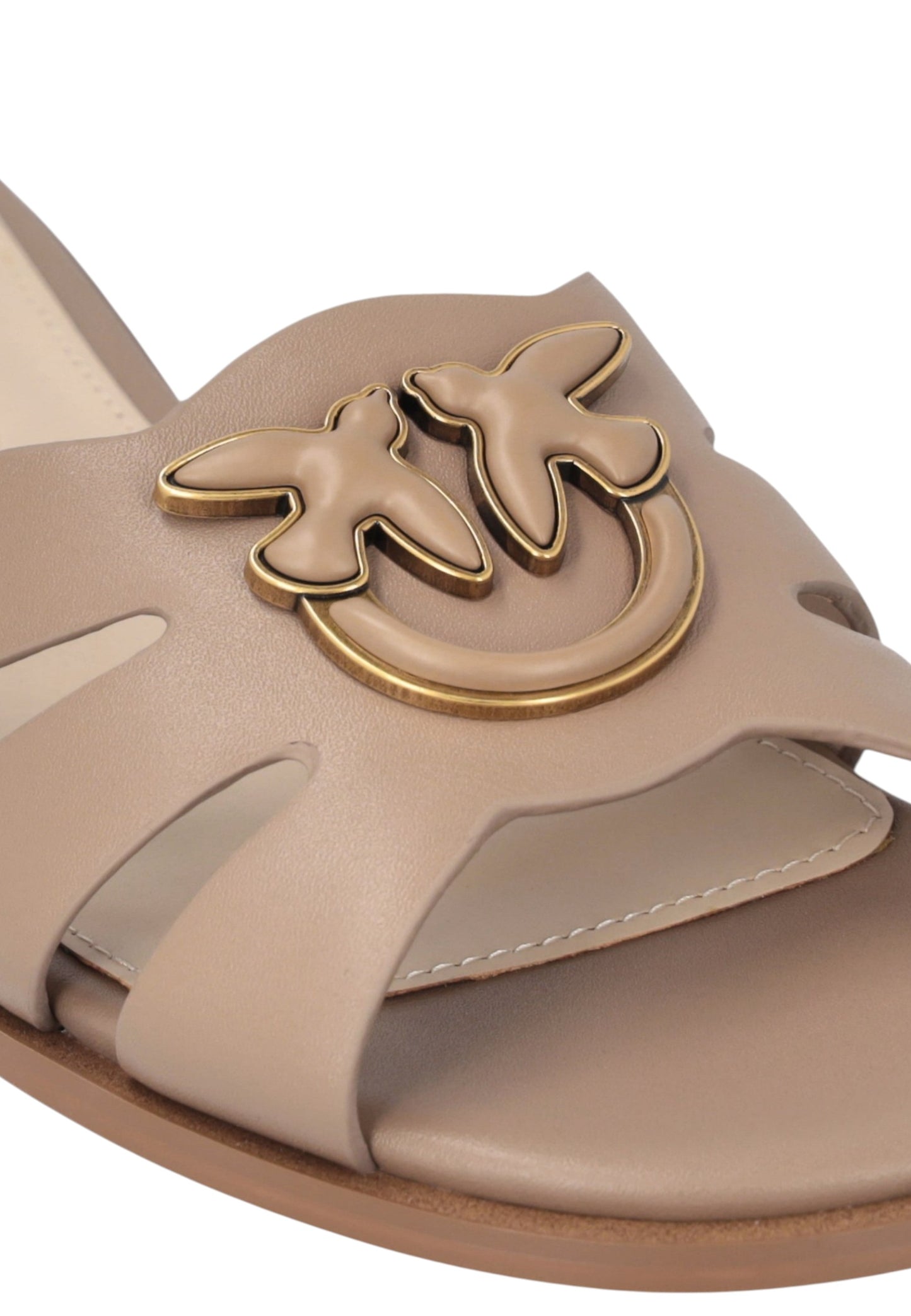 Ciabatte  Donna Pinko In Pelle Di Vitello Con Logo Love Birds Milly 04 SD0463P001