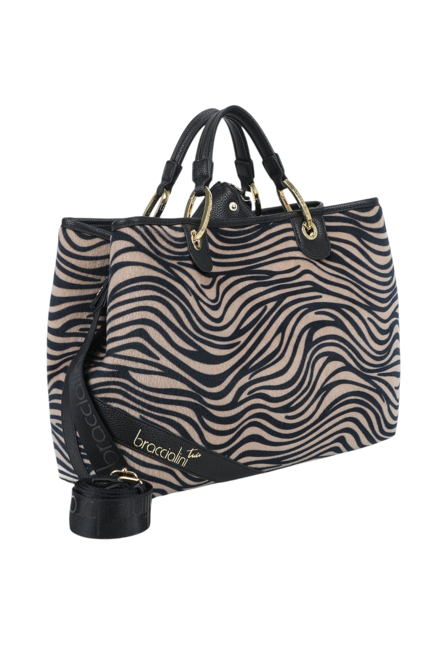 Borsa A Mano Donna Braccialini Zebra Beth Animalier B18570YY