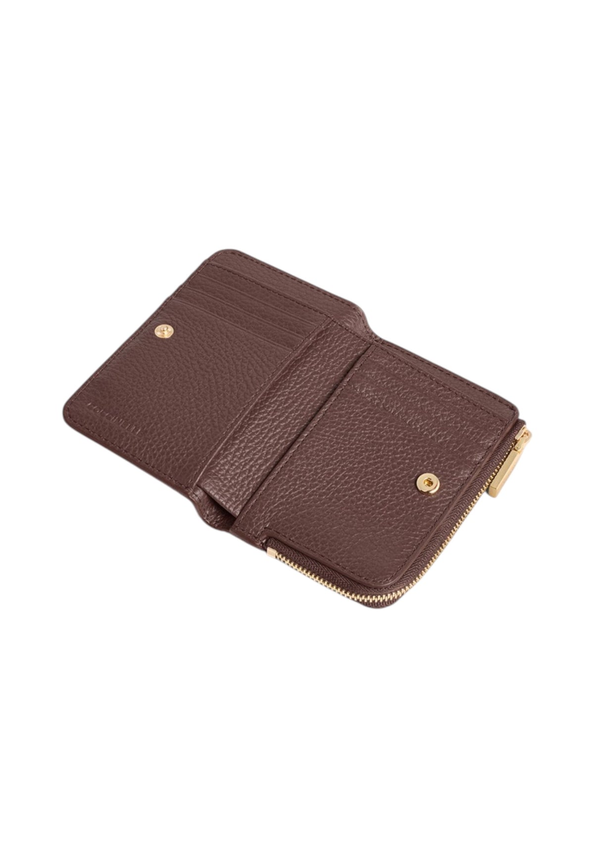 Portafoglio Con Zip Donna Coccinelle Compatto In Pelle con grana Metallic Soft E2MW511D101