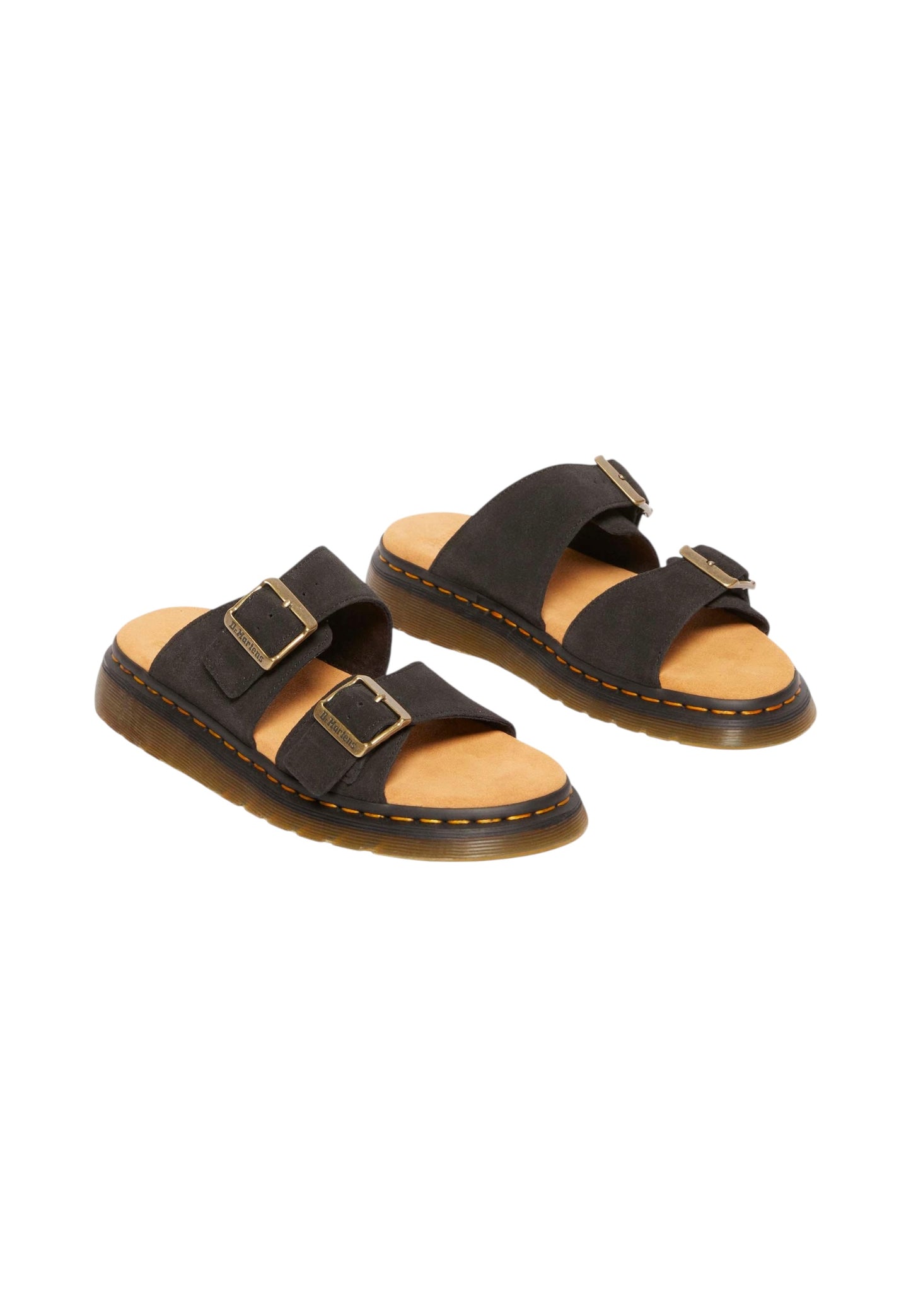 Ciabatte  Uomo Dr. Martens A Doppia Fascia Josef Black Eh Suede 41082