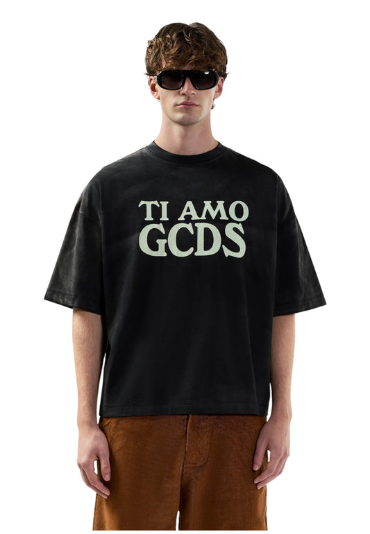 T-Shirt Manica Corta Uomo Gcds  Ti Amo Gcds Rough Print Over B2CM2315JF1