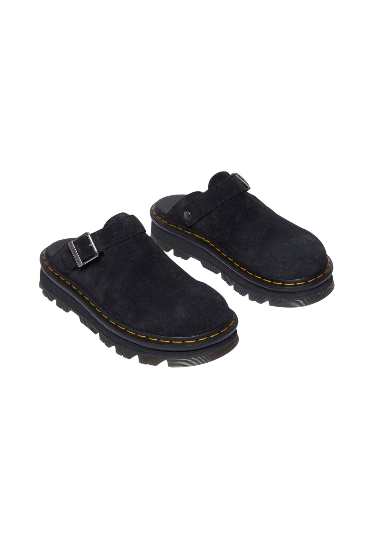 Mules  Donna Dr. Martens Con Fibbia Zebzag Mule Black Eh Suede 31657