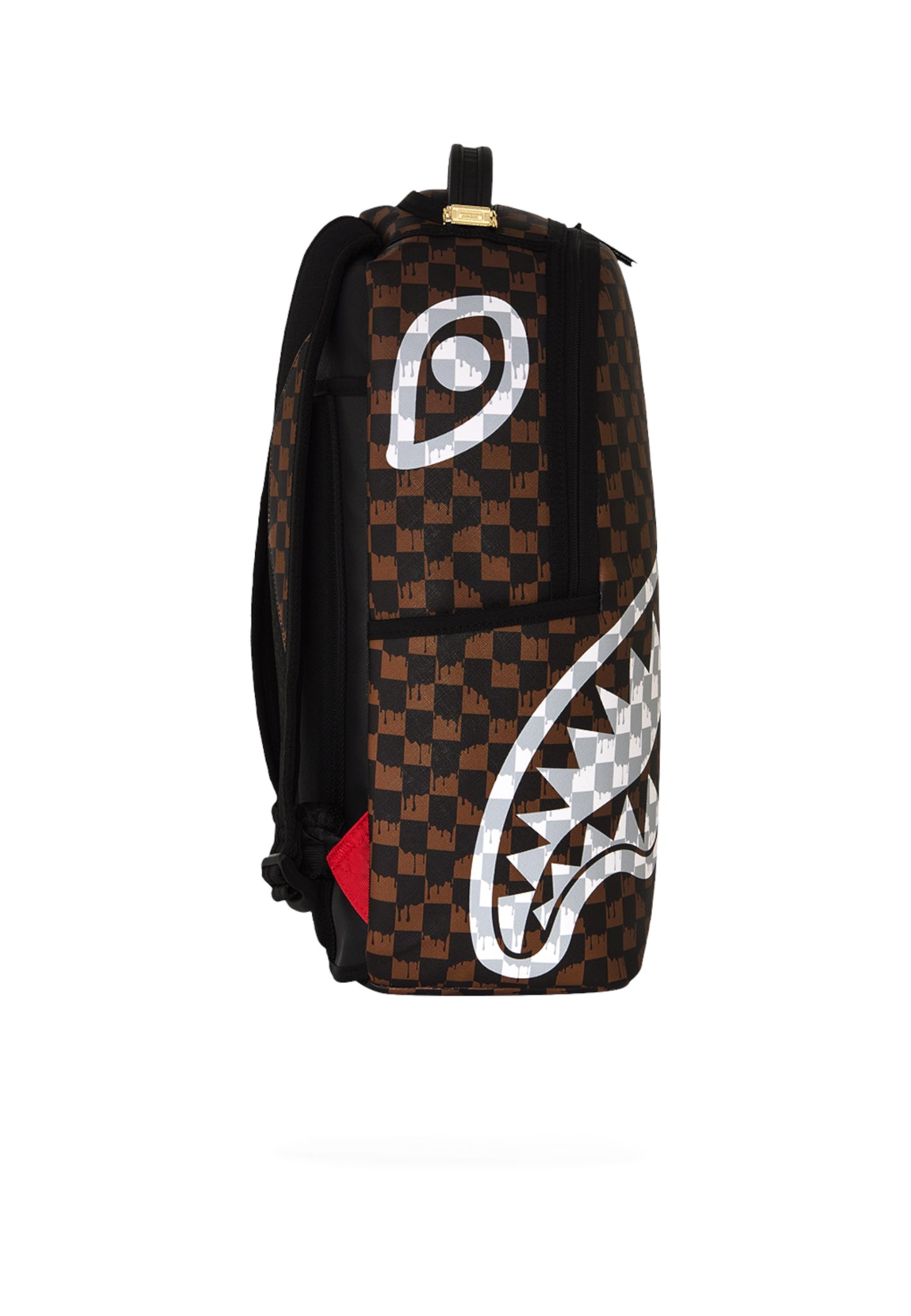 Zaino  Unisex Sprayground  Brown And Cream Drip Check Shark 910B8552NSZ