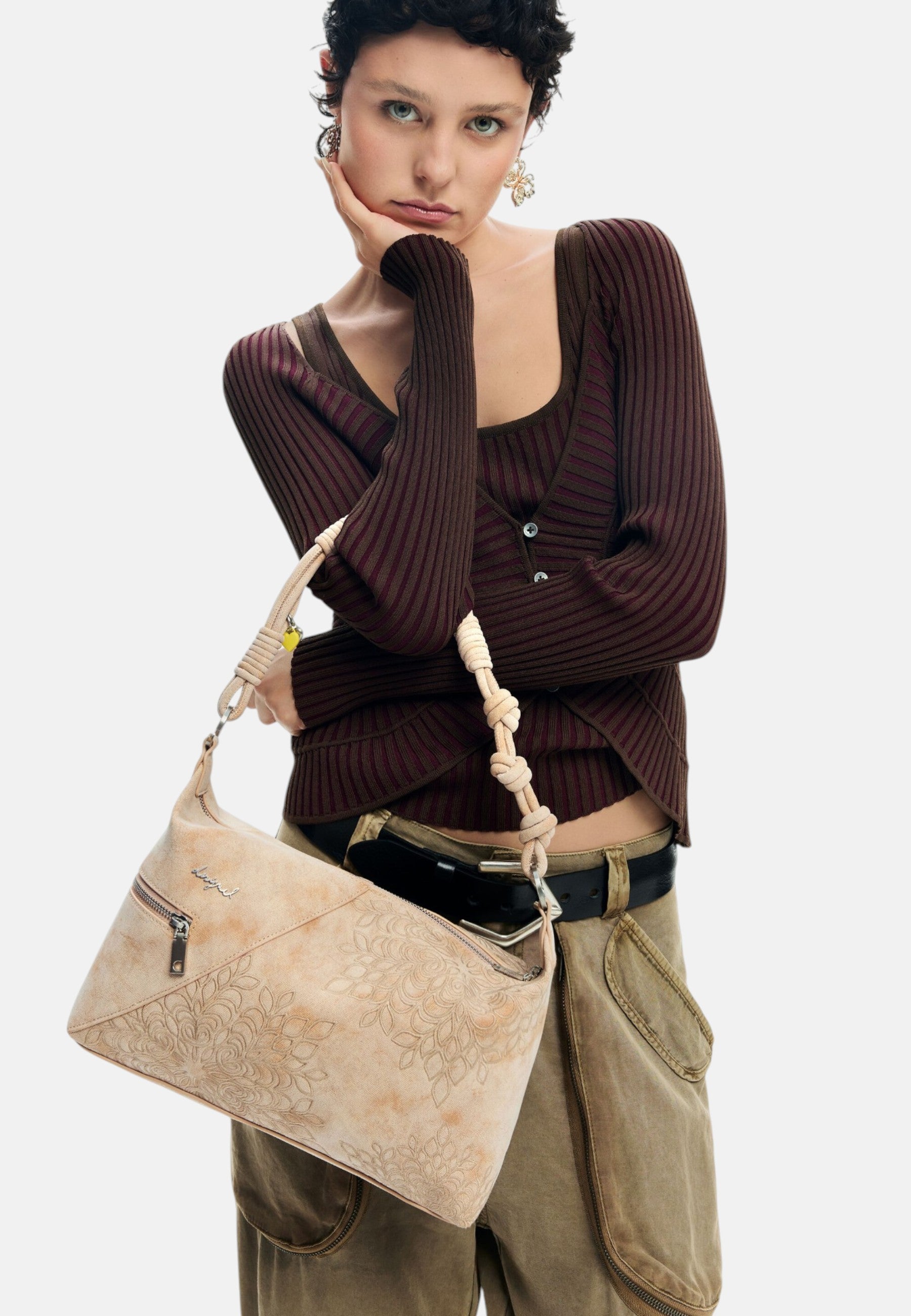 Borsa A Spalla Donna Desigual  Bag Sierra  Sand Huntington 26SAXPB7