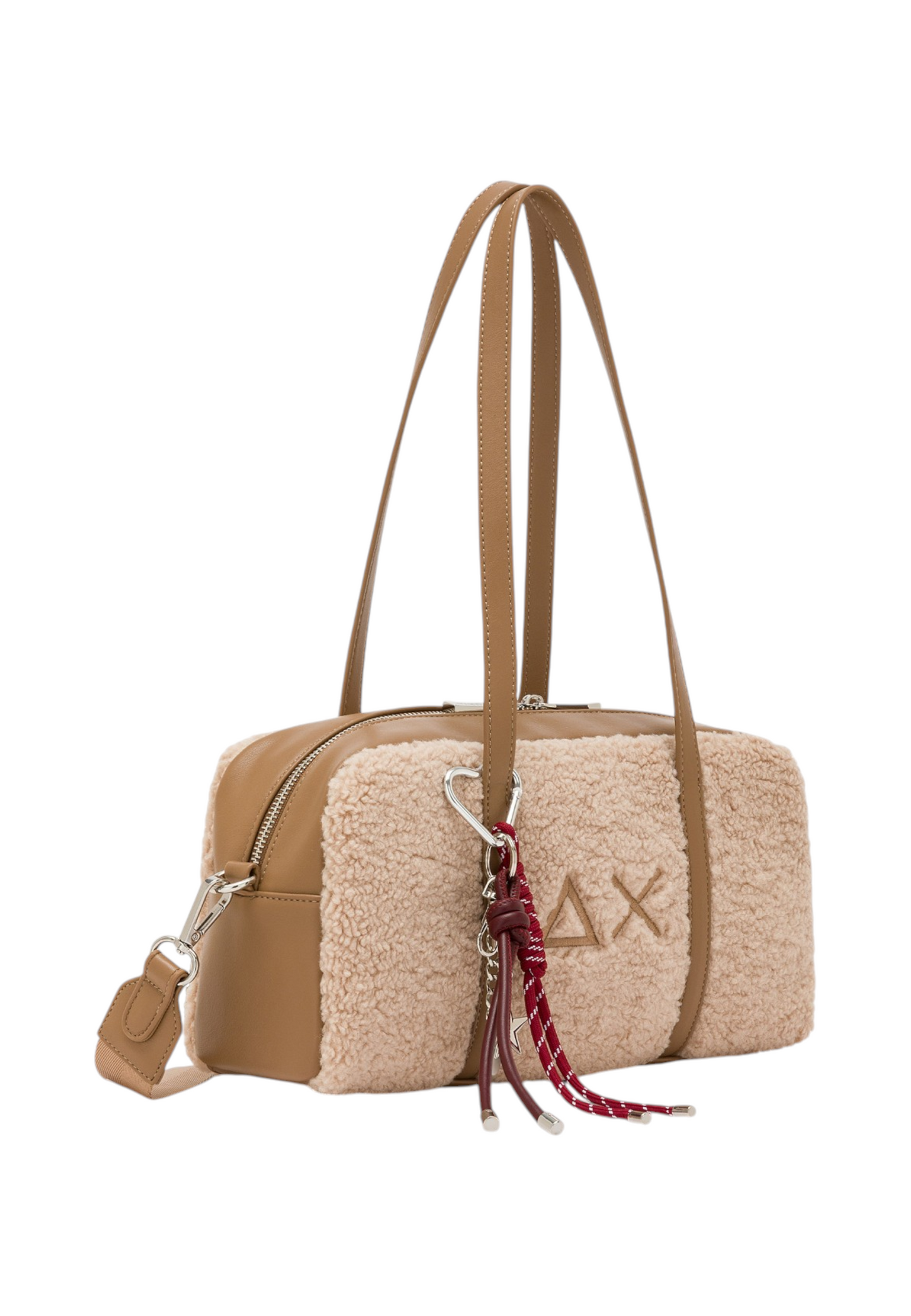 Borsa A Spalla Donna Sun68 Case Bag, Doppio Manico, Tracolla Regolabile, Chiusura Con Zip, Charm Logato Teddy Y46226