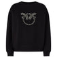 Felpa A Girocollo Donna Pinko Girocollo, maniche lunghe, linea morbida, logo Love Birds con cristalli sul davanti, collo polsini e fondo a costine Nelly 100534A3JQ