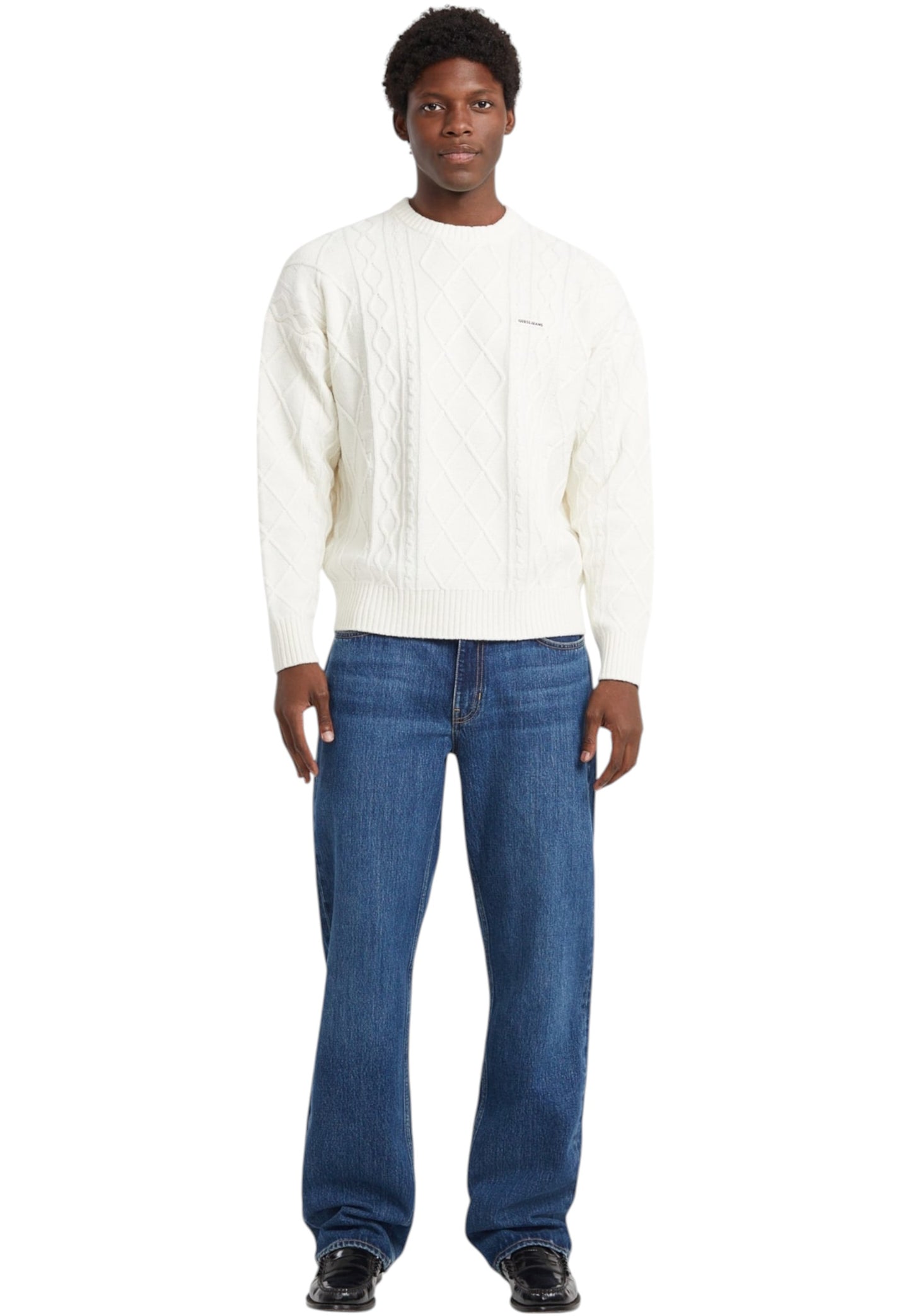 Maglione A Girocollo Uomo Guess  Gj Cable M5BR04Z0561