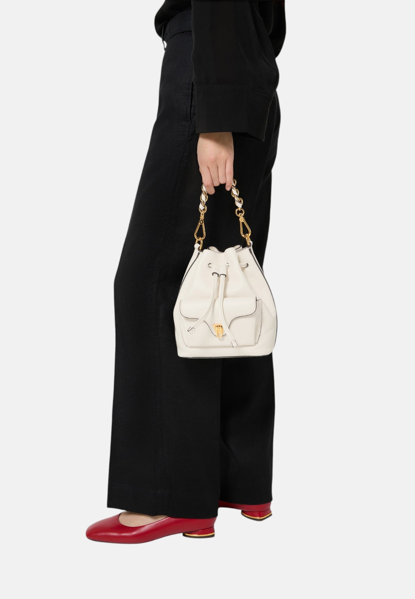 Borsa A Spalla Donna Coccinelle Secchiello In Pelle Martellata Coccinelle Beat Generation Small E1TFK230301