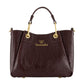 Borsa A Mano Donna Braccialini A Bauletto, Doppio con tracolla removibile e regolabile, Chiusura con clip, Con pochette interna removibile, Finitura lucida effetto spiegazzato, Dimensioni: 25 x 10.5 x 18 Cm Amy B19190YY