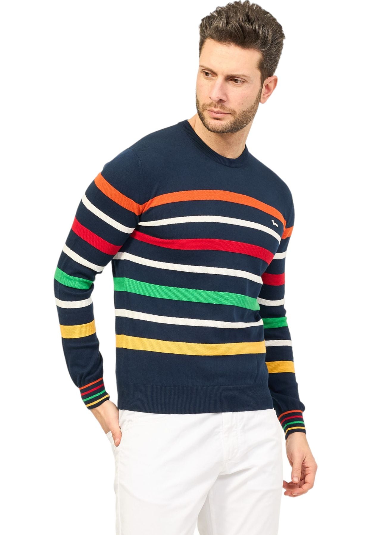 Maglia A Girocollo Uomo Harmont & Blaine Con Righe 3D  HRL639030763