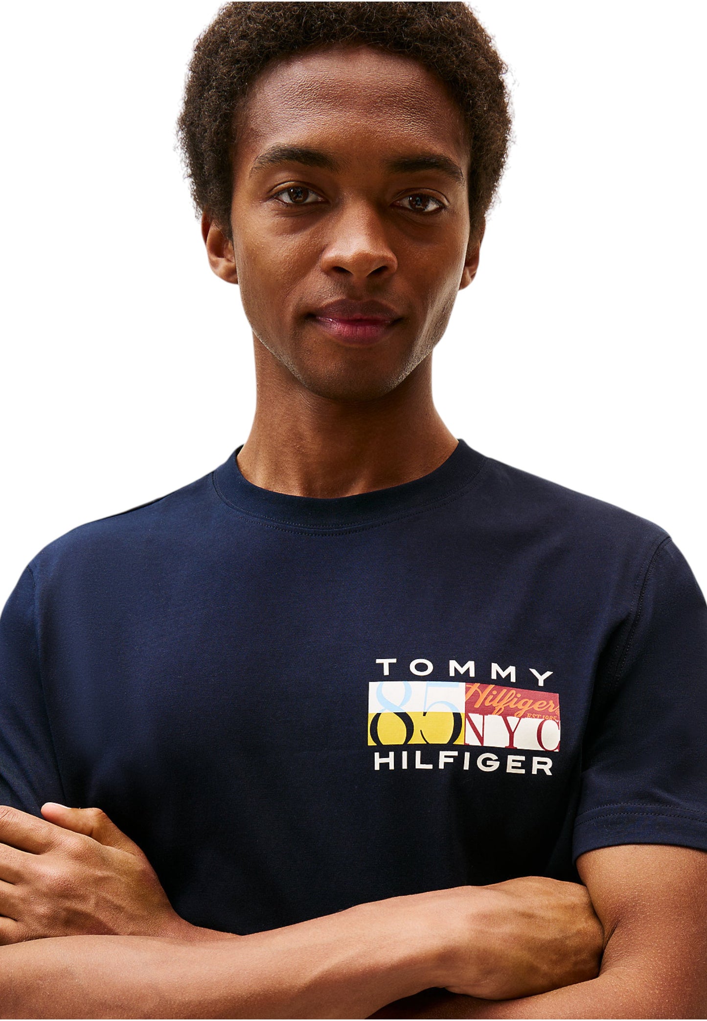 T-Shirt Manica Corta Uomo Tommy Hilfiger  Th Colour Flag MW0MW40006