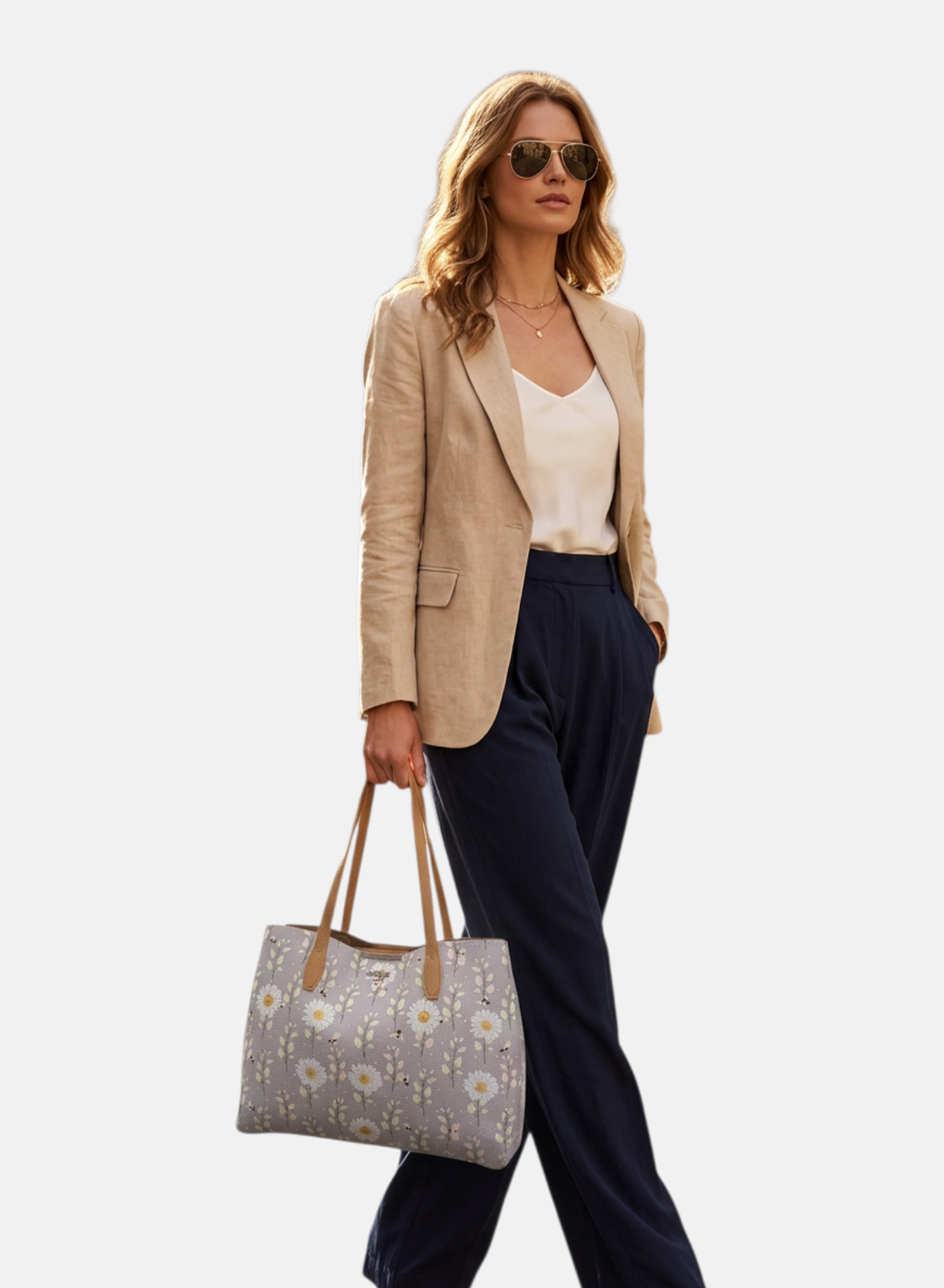 Borsa A Spalla Donna Pashbag Tote Stampa Fiori Neverending Carmen-Neverending