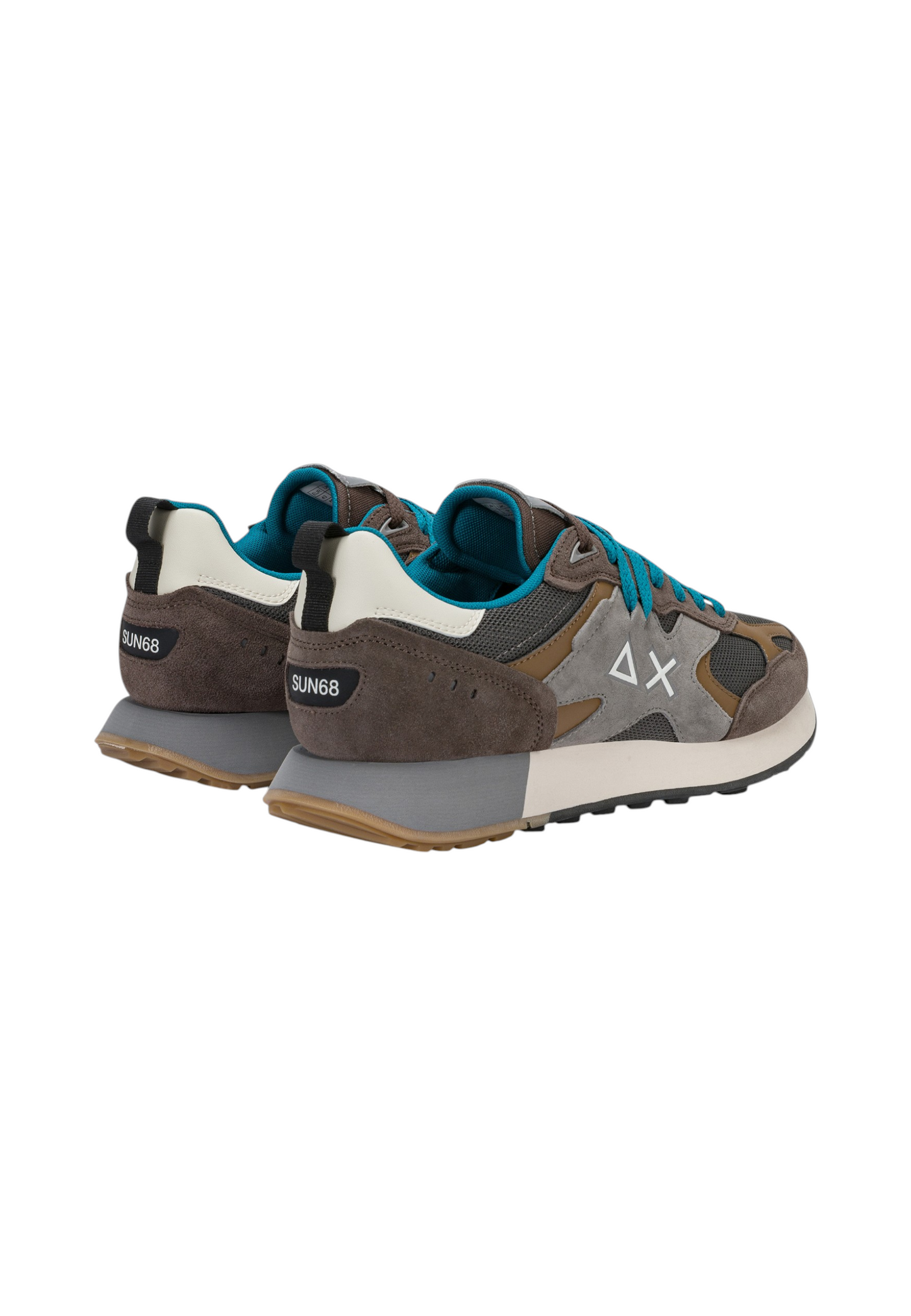 Sneakers Basse Uomo Sun68 Stile Running, Nylon E Suede, Maxi Logo, Outdoor Jaki Outdoor Z46124