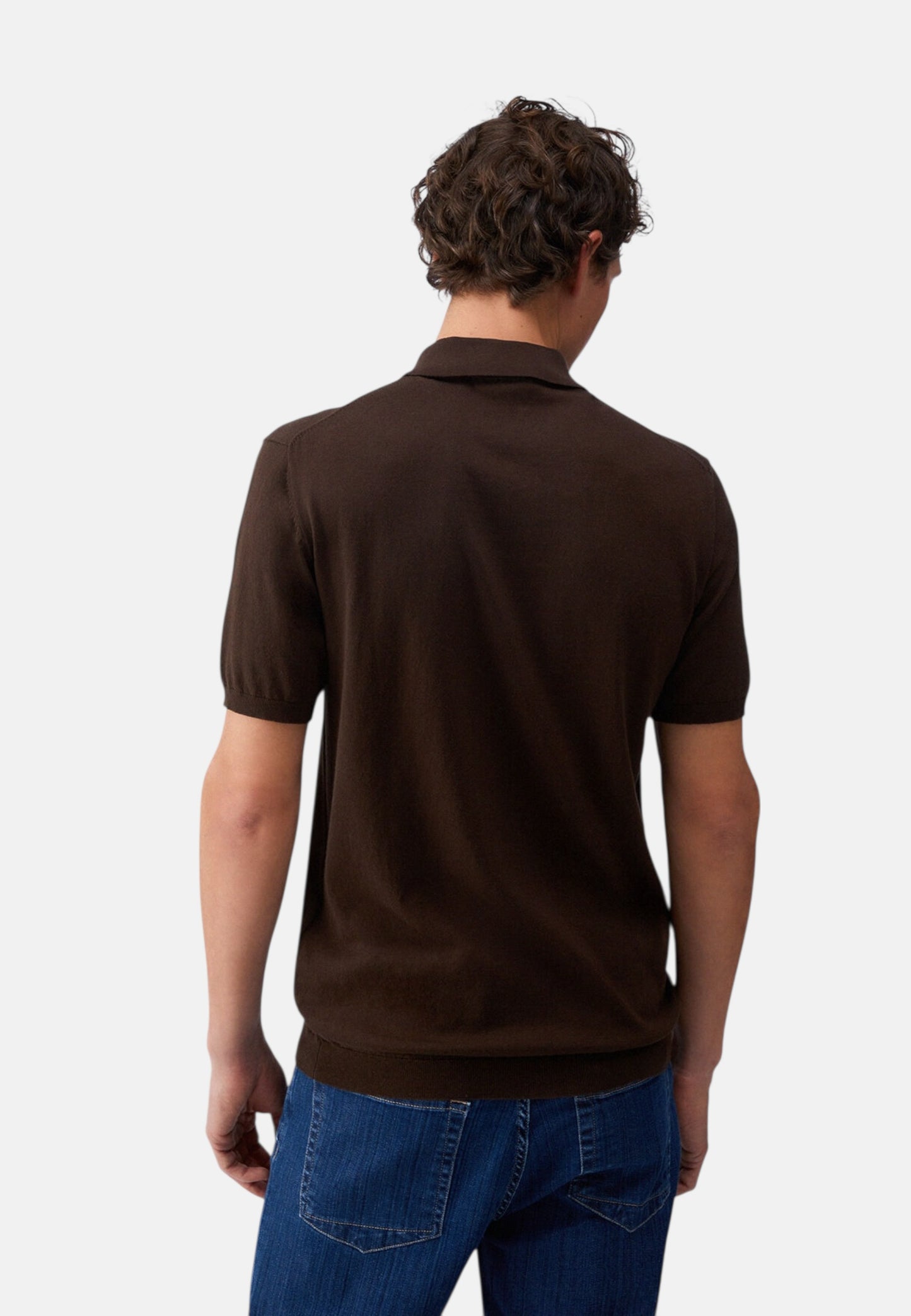 Polo Manica Corta Uomo Liu Jo In Maglia Cotone E Seta  QA6071MA19R