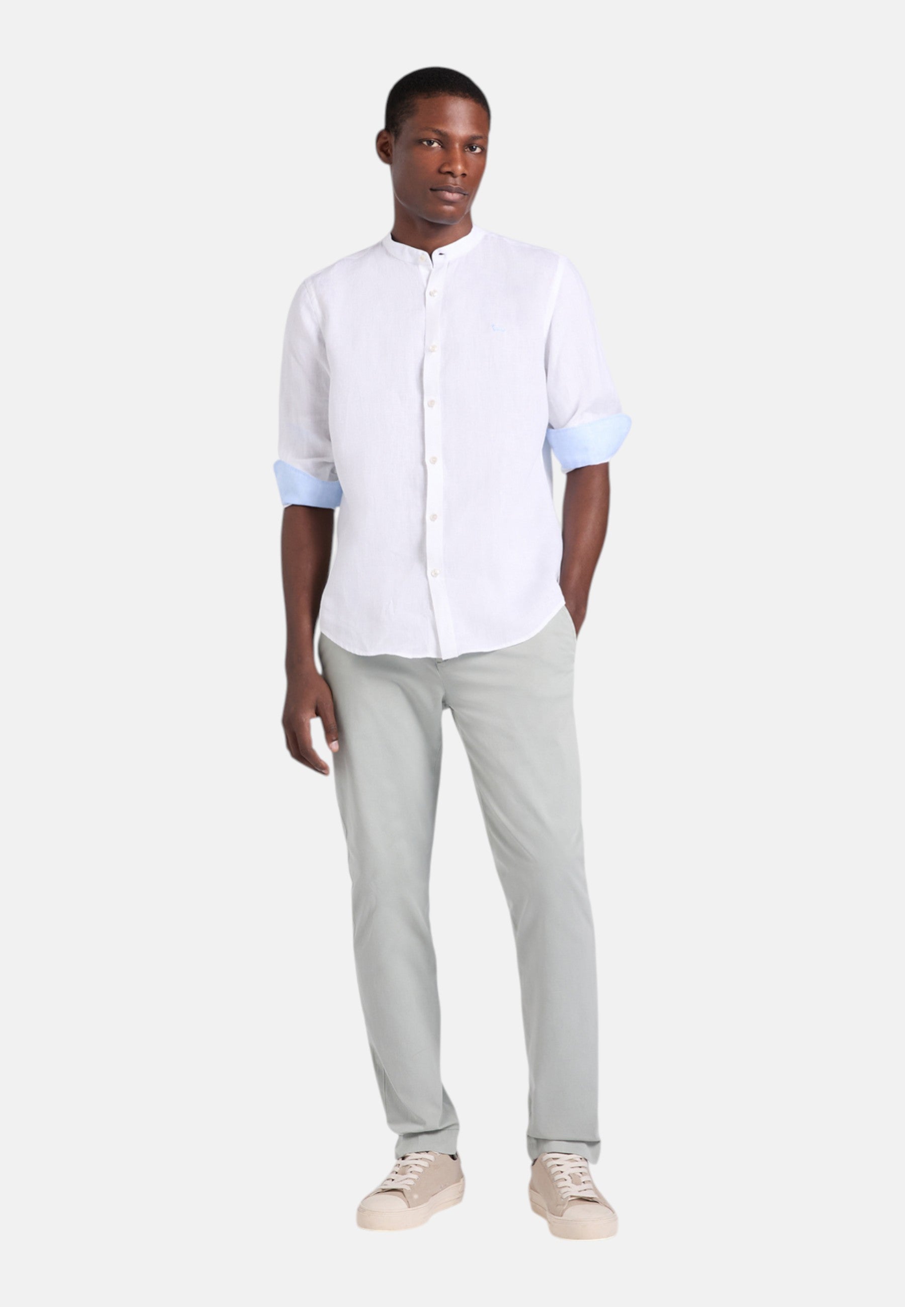 Camicia Manica lunga Uomo Harmont & Blaine Coreana In Lino  CRQ029010883O