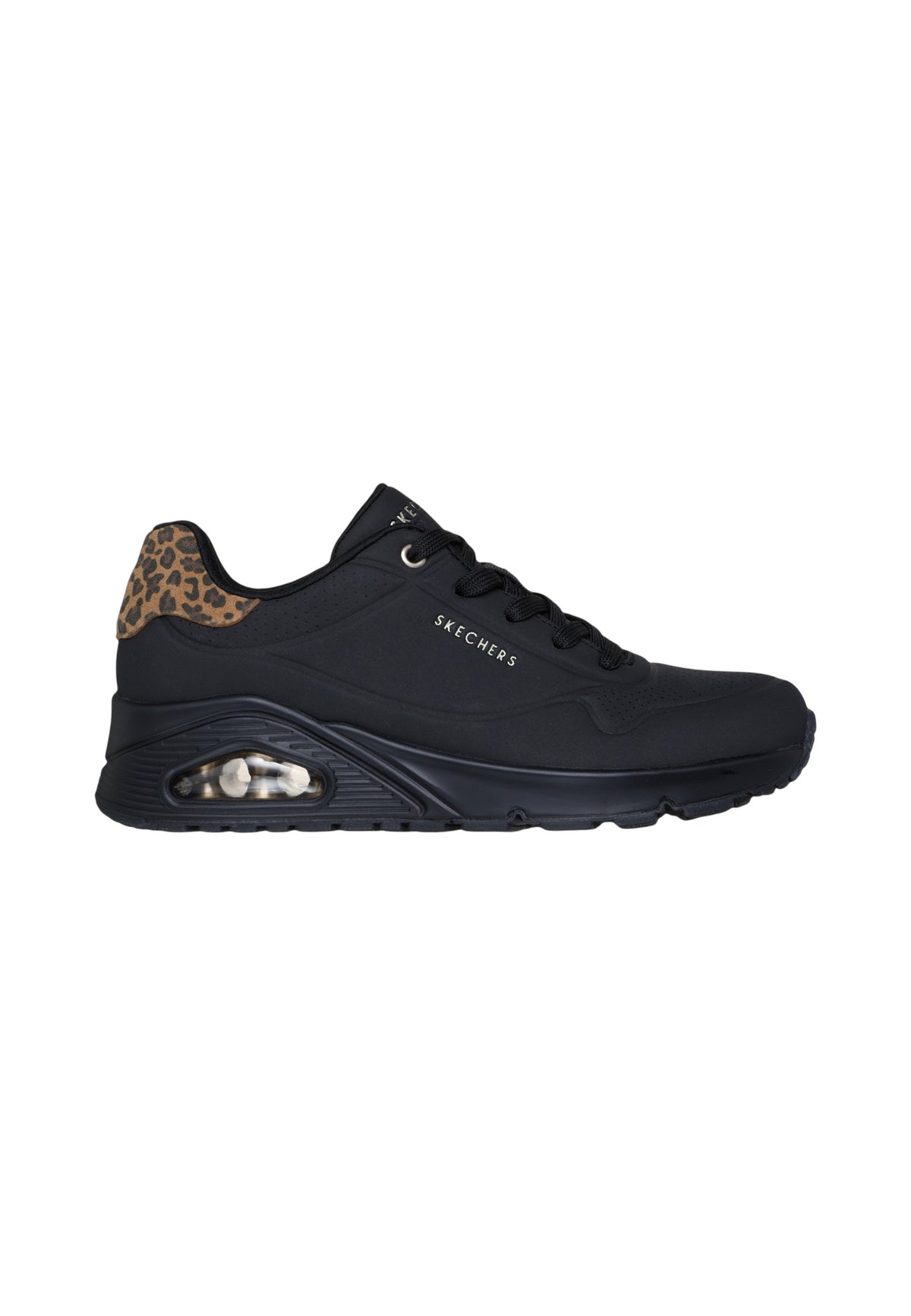 Sneakers Basse Donna Skechers Air-Cooled Memory Foam, Skech-Air, Dettaglio leopardato Uno-Jungle Nite 177093