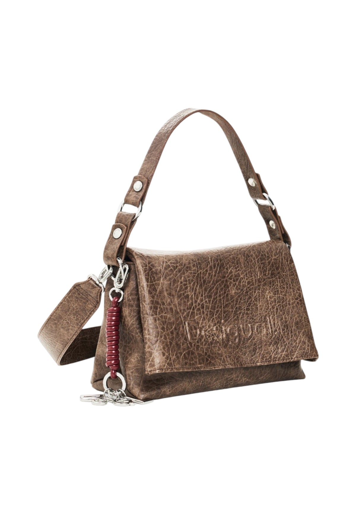 Borsa A Spalla Donna Desigual  Bag Venecia 4.0 Half Logo New Choco 26WAXPAG
