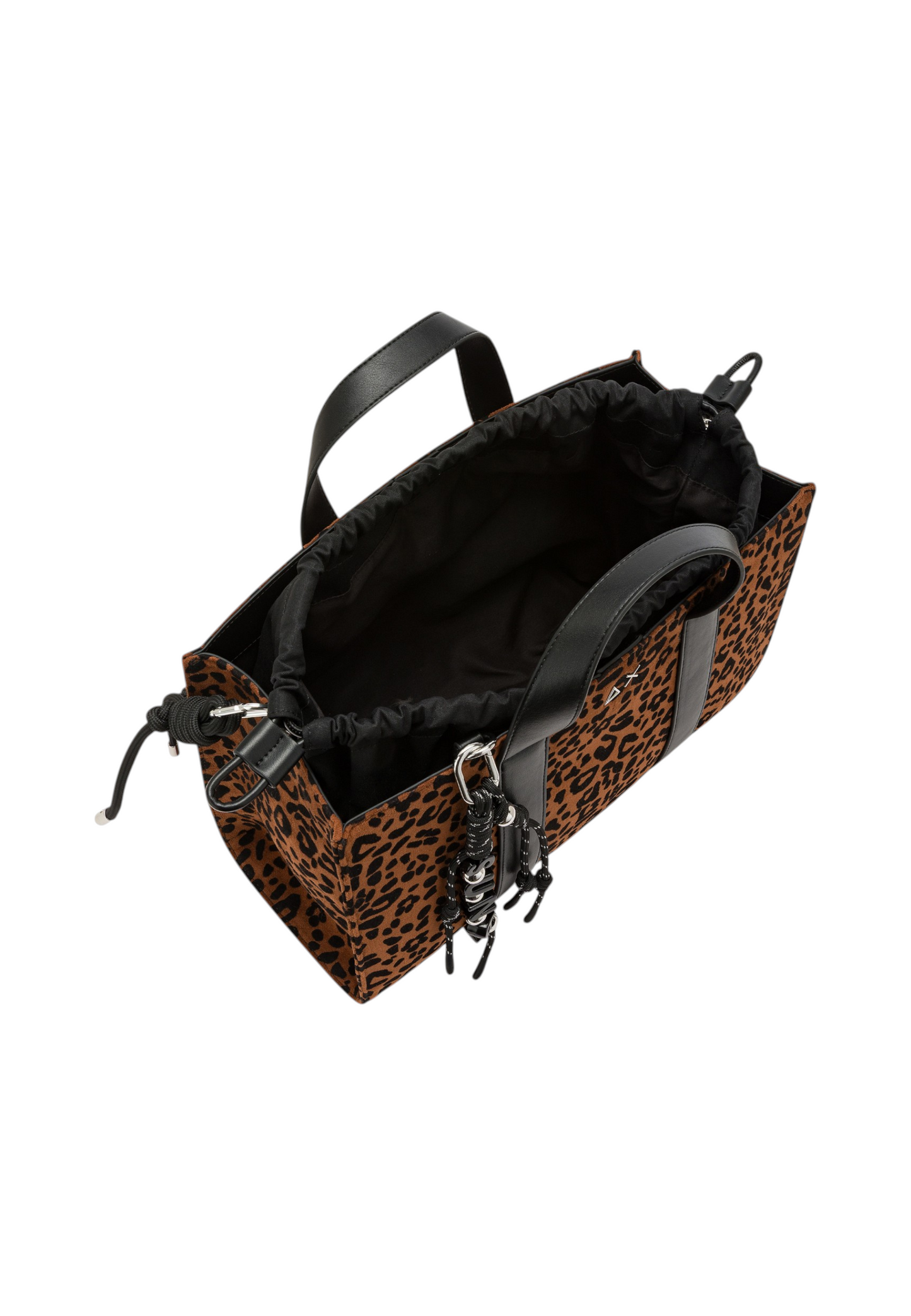 Borsa A Mano Donna Sun68 Midi Bag, Doppio Manico, Tracolla Regolabile, Chiusura Con Coulisse E Sacca Interna, Charm Logato Animalier Y46242