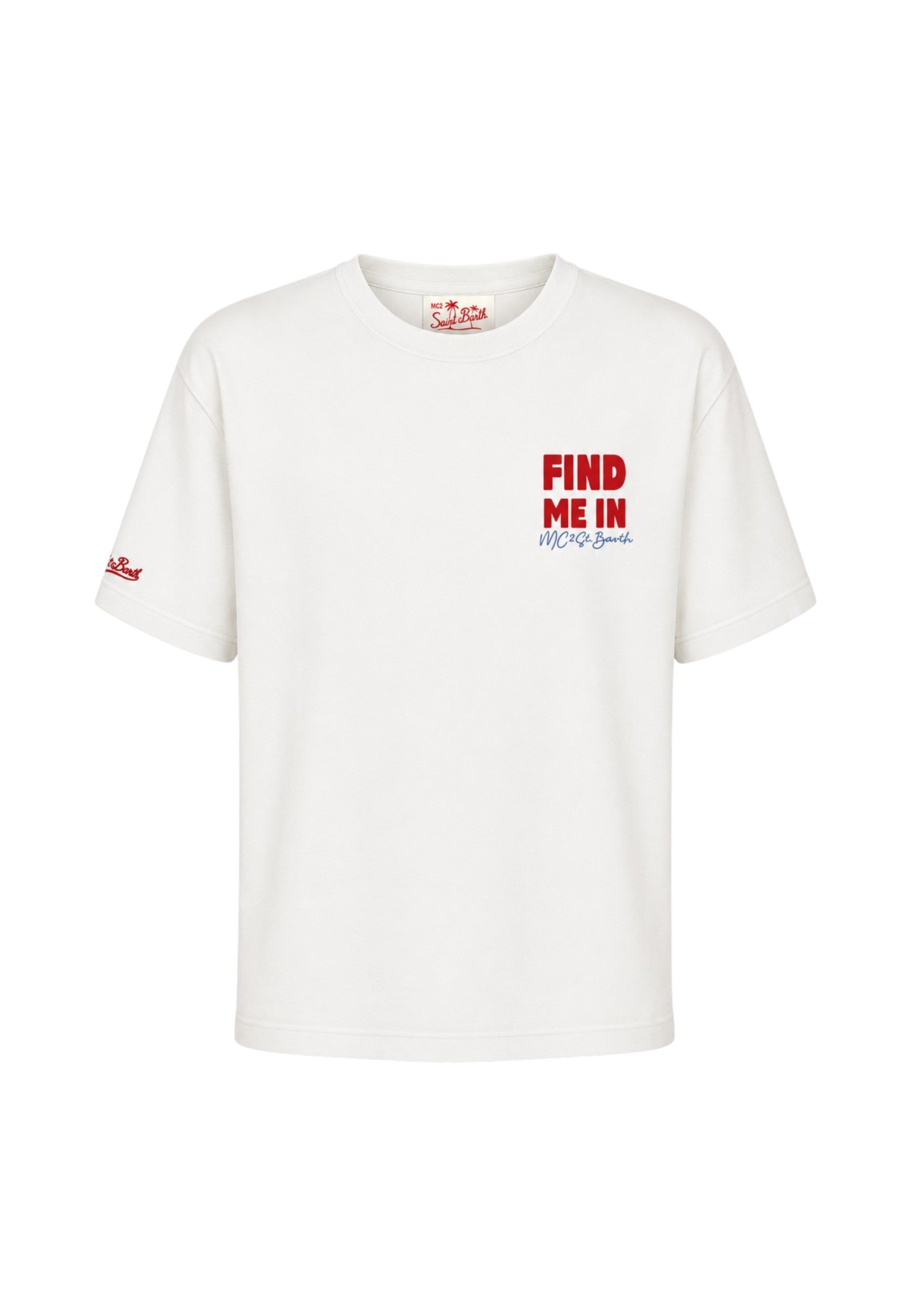 T-Shirt Manica Corta Uomo Mc2 Saint Barth Oversize Find Vacation Delmar DLR0001