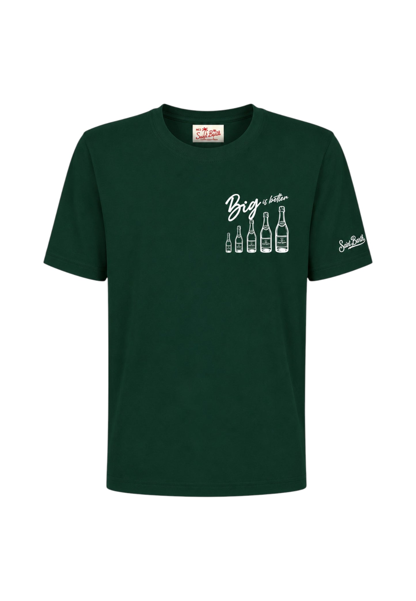 T-Shirt Manica Corta Uomo Mc2 Saint Barth Stampa/Ricamo Fronte E Retro Big Better Portland PRL0002